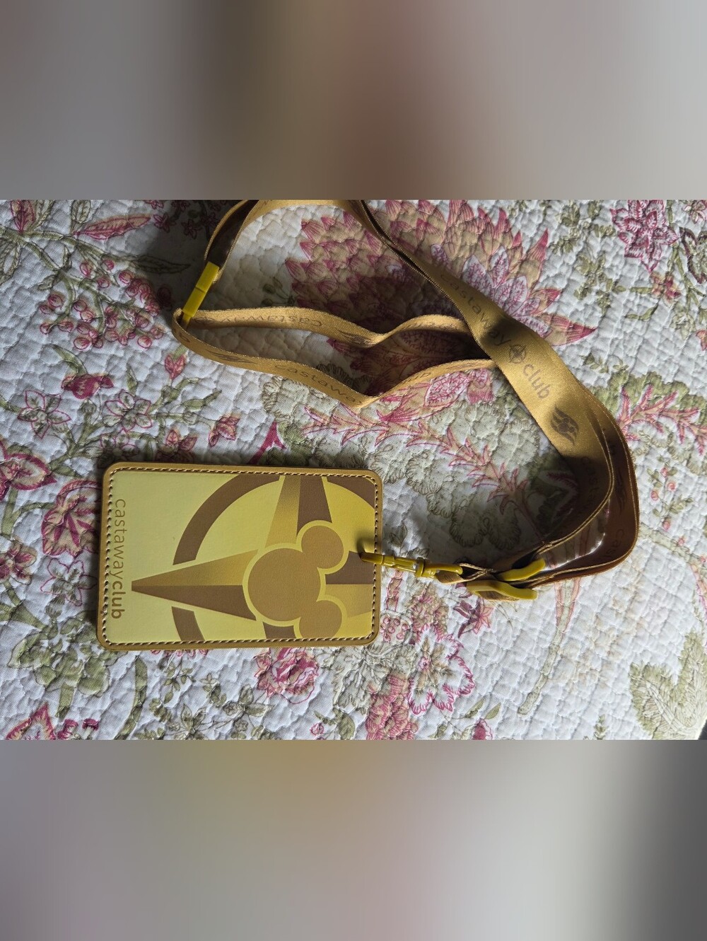 Castaway Club Gold Luggage Tag with Logo